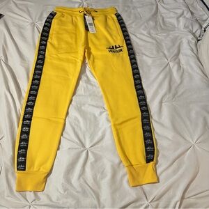 Reason Hustler Yellow Joggers with Black Accents